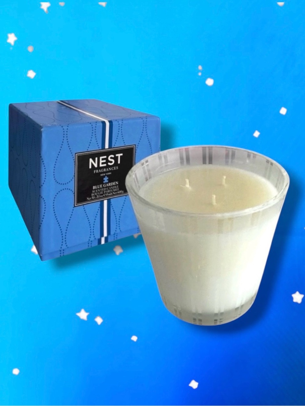 🆕💕NEST Fragrances Candle • BLUE GARDEN • LARGE 3-WICK: 21.2 oz / 600g